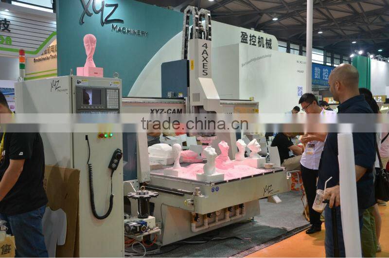 4 axis 3d cutter milling cnc router for foam mdf wood plastic aluminium