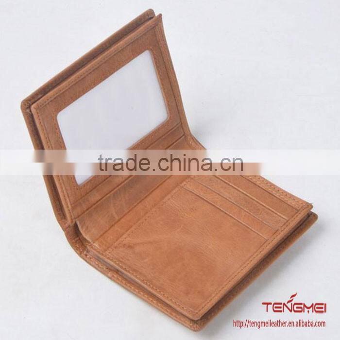 Top layer cow leather money clip wallet for men and women