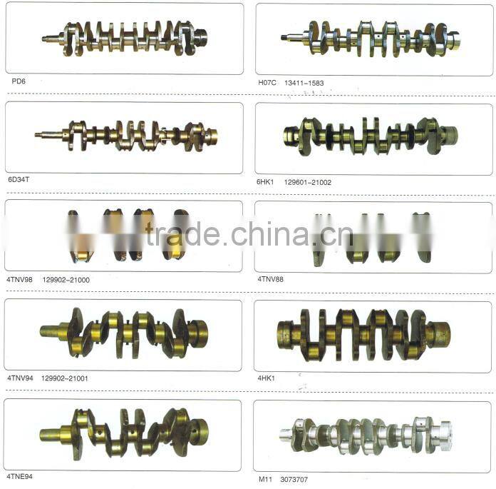 excavator parts komtsu excavator engine parts crankshaft assy