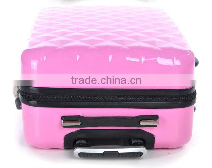 2014 china alibaba colorful elegance abs/pc hardcase trolley bag luggage with four all-round wheels