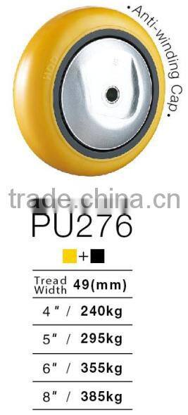 Rigid/Fixed PU Caster Heavy duty Double Ball Bearing Caster