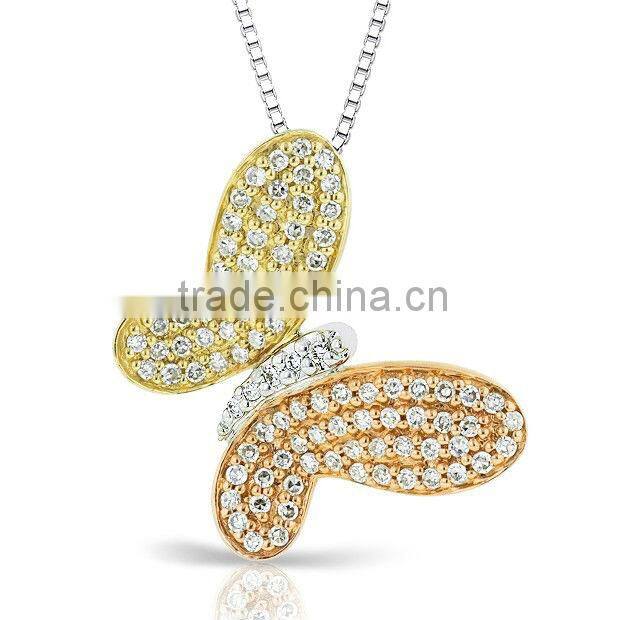 Green color cubic zirconia cross silver pendant 925 sterling silver necklace