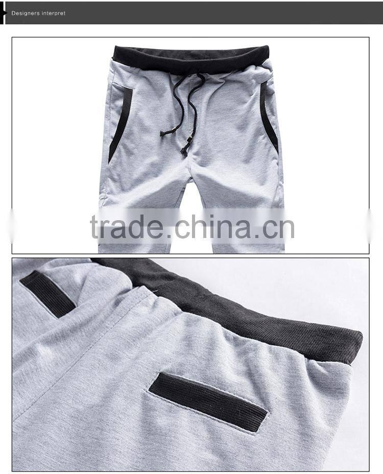 Men Fashion Causal Cotton Pants Solid Color Trousers Man Breathable Straight Plus Size Pants Tether Closed Lapel Sweatpants