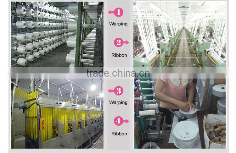 red polyester ribbon bow with loop for bottle decoration