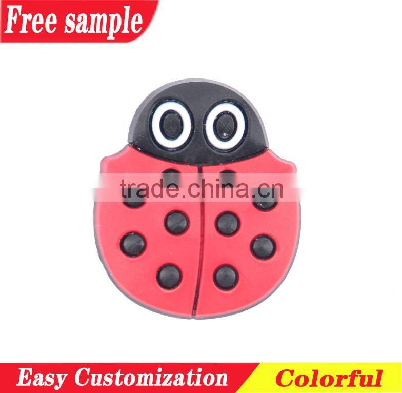 Vivid ladybug design PVC charms