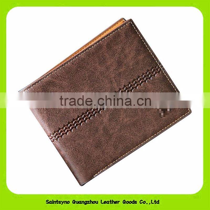 16917 High quality fashion men leather wallet 2016