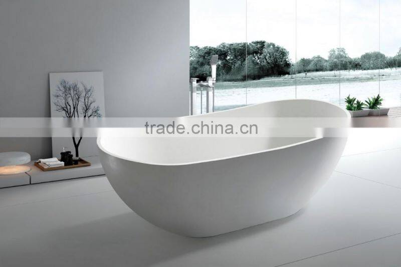 restaurant artificial stone bathtubs adult removable tub,White artificial stone bathtubs, freestanding solid surface bathtub
