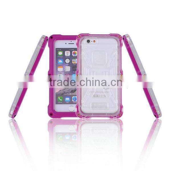 PEC TPU Silicone Mobile Waterproof Case for iPhone 6 6S With Screws