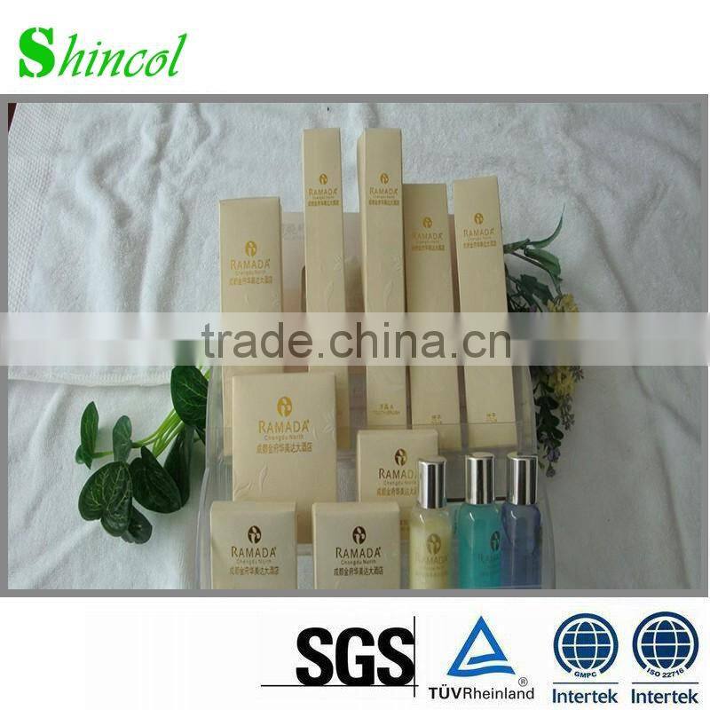 GMPC ISO hotel supply disposable hotel amenities shampoo and bath gel