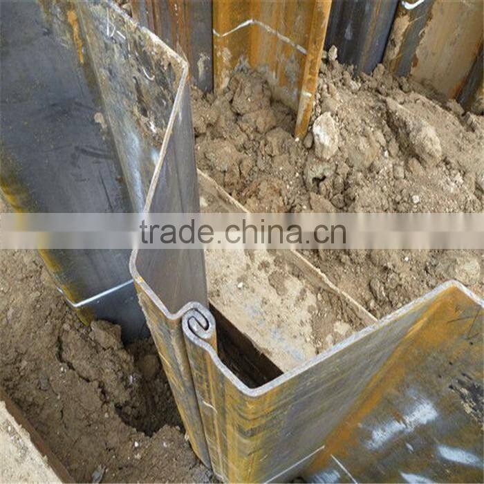 Size 400mm*100mm*10.5mm of High Quality Cold Bend U Type Steel Sheet Piles