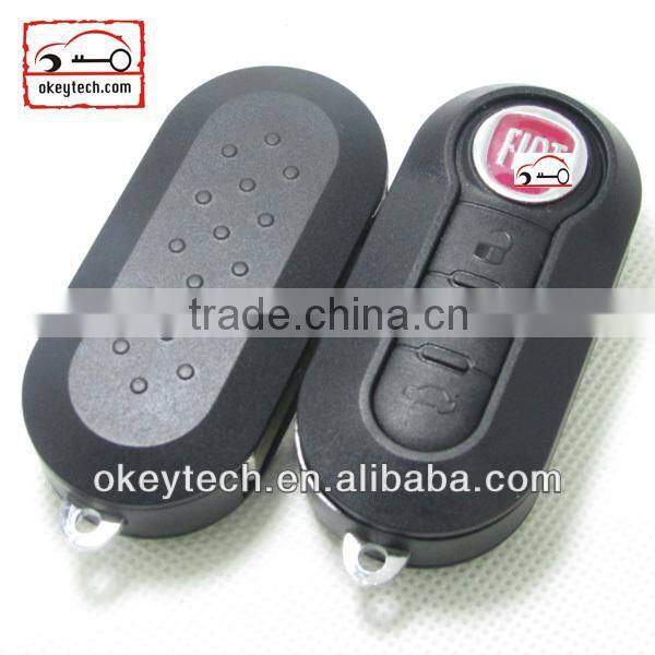 Best price car key shell Fiat key cover 3 button remote key shell for shell key fiat 500 key for fiat key shell