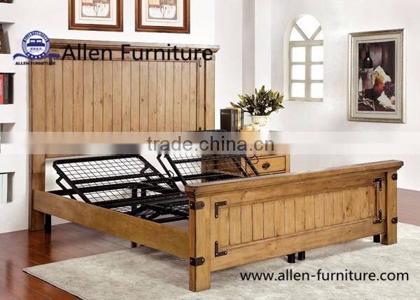 2016 New Design Metal Mesh Adjustable Electric Bed Frame with Head and Leg Elevation, Split Queen Size