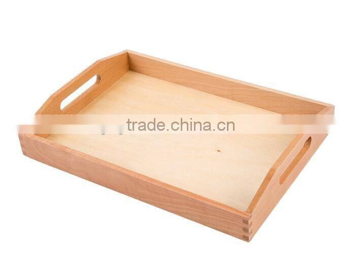 Montessori teaching material for wooden medium tray with CE