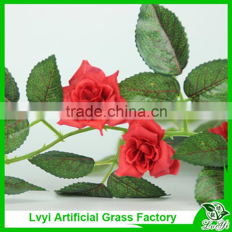 Artificial rose vines for wedding decoration