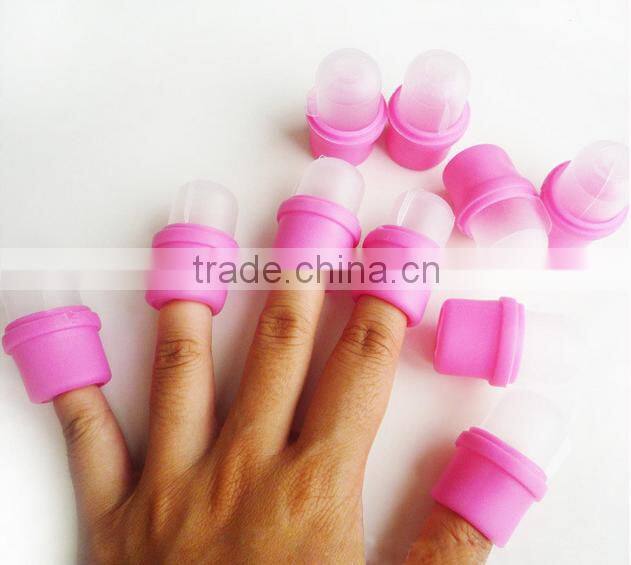 10pcs plastic nail soaker /gel polish remove clip / wearable nail soaker cap