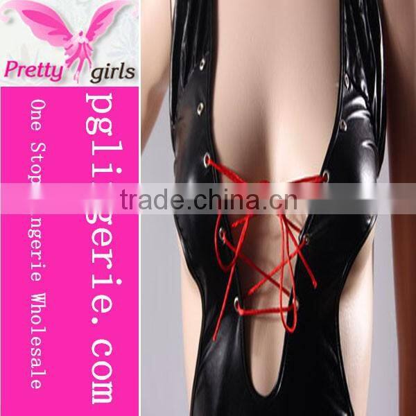 Vinyl Lingerie Bodysuit Jumpsuit Clubwear for ladies