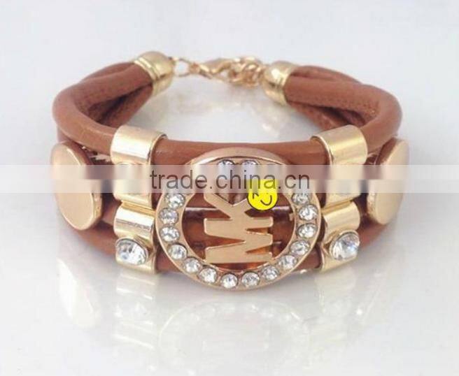 fashion vintage Pu leather lady leather bracelet arm band