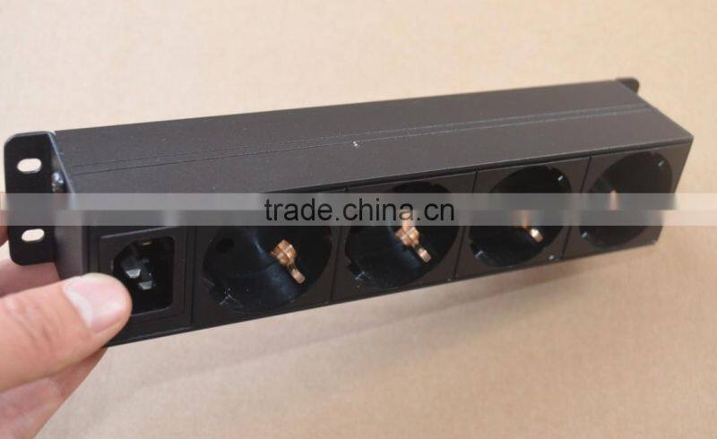 IEC C14 Inlet to IEC C19 socket PDU 4 way Outlet Power Distribution Unit & Power Strip for UPS or cabinet use