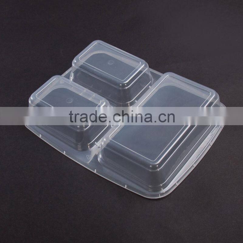 SM6-1109 FOOD INDUSTRY WHOLESALE DISPOSABLE PLASTIC BENTO BOX FAST FOOD PACKAGING BOX WITH COLOR PRINTED
