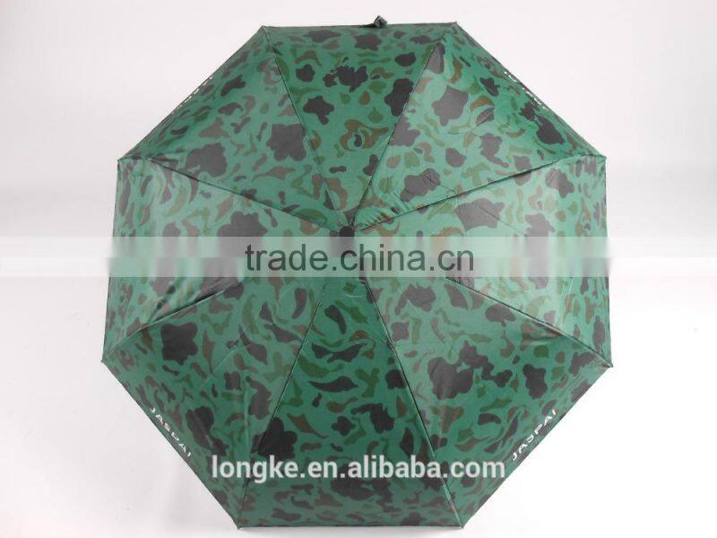 3 section auto open and close camouflage umbrella