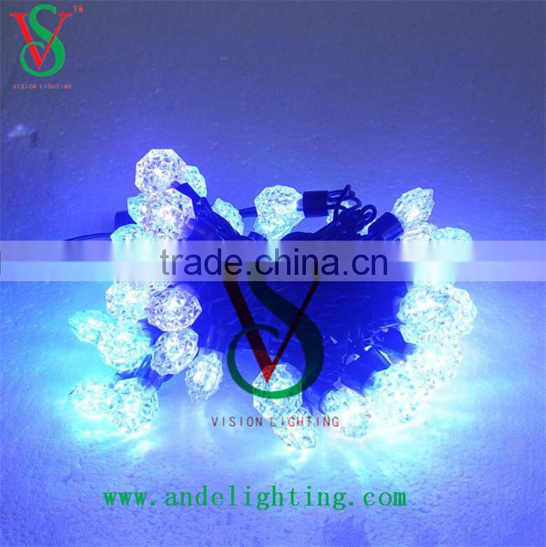 New LED Holiday blue Crystal String Light waterproof outdoor lighting