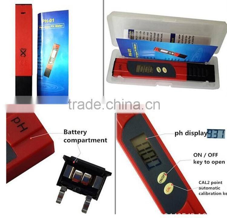 2016 New Protable LCD Digital PH Meter Pen of Tester with automatic calibration