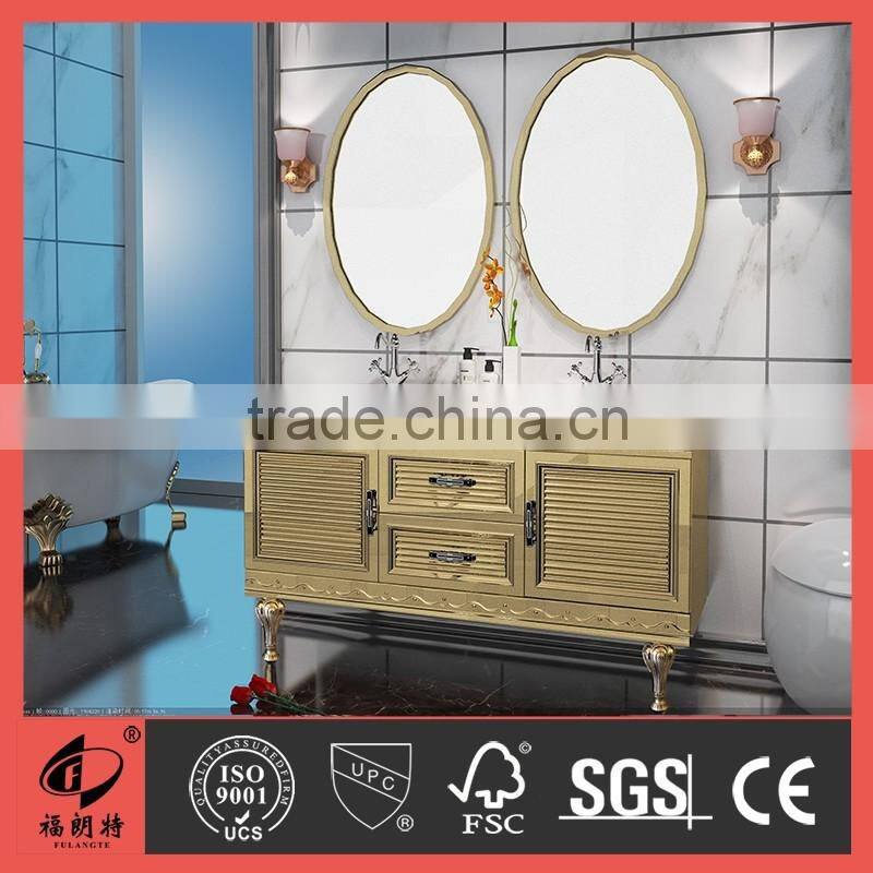 2016 New design double sinks stainless steel bathroom cabinet 1024