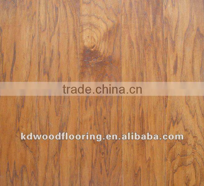 Multilayer Hand scraped American hickory enginnered flooirng