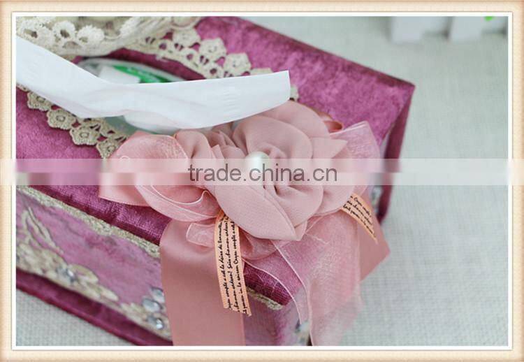 High-grade velvet square tissue box