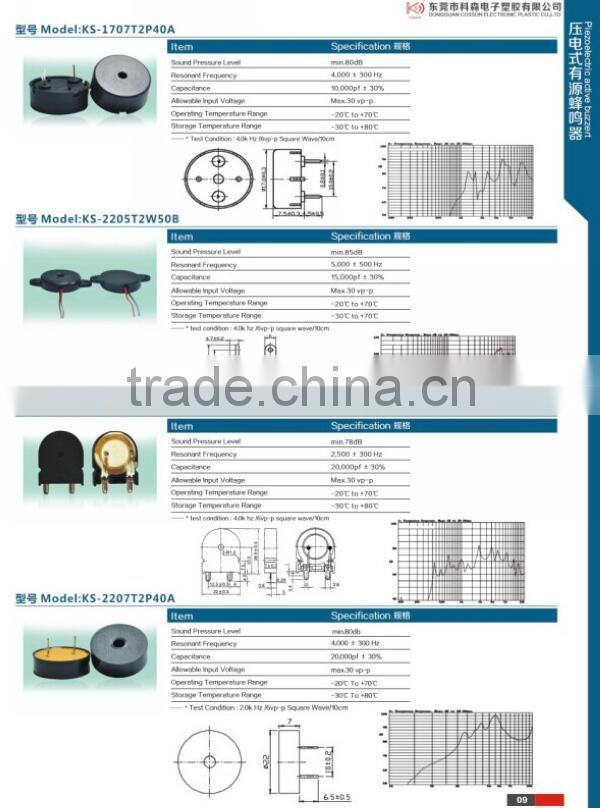 loud piezo buzzer 24v
