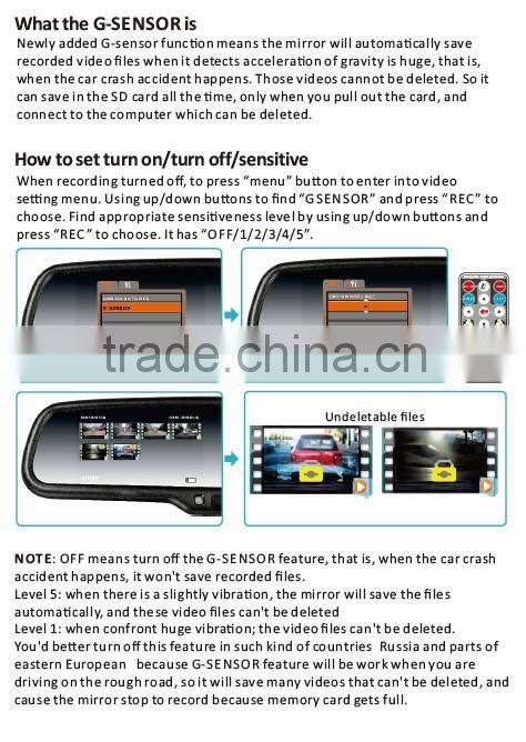 hot sale 4.3 inch GERMID multiple display rear view mirror with backup camera display for trucks.convinient with trucks