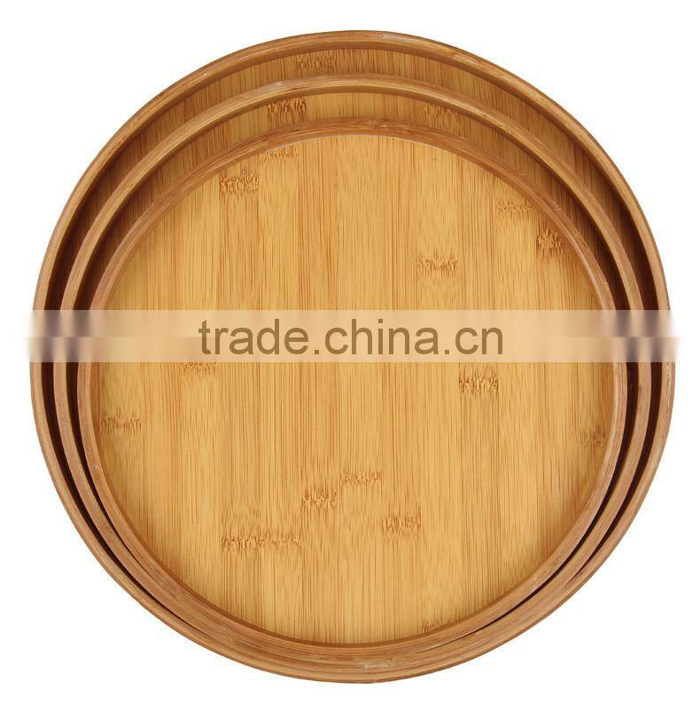 BR901/Traditional Classical Chinese Kongfu Bamboo Round Charger Tea Tray