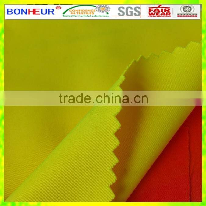 hi vis yellow polyester mechanical stretch fabric for drill shirt