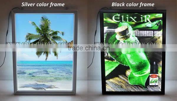 Advertising light up sign board super slim light box led backlit illuminated picture frame