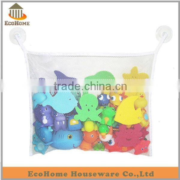 hanging toy storage bag with 2 strong suction cups