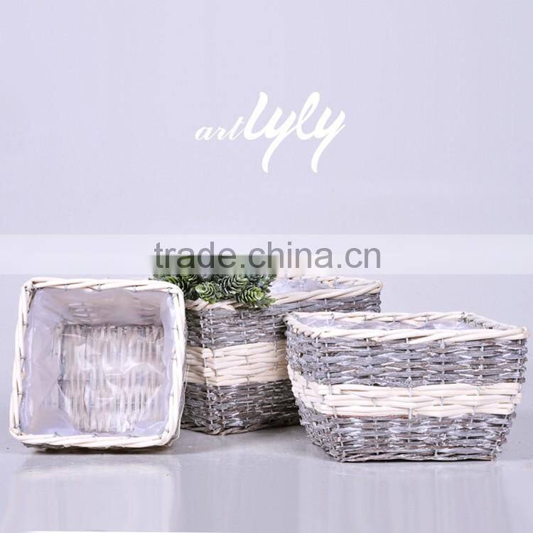 wicker garden flower pot online shopping wholesale