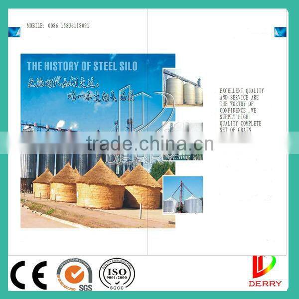 High strength galvanized steel silo for grain with flat bottom silo