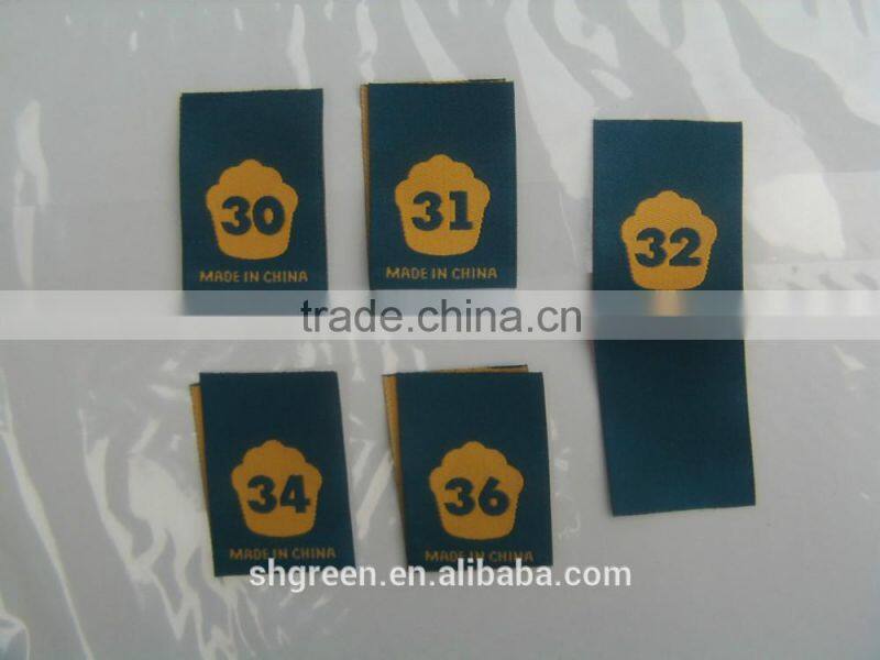 mitre-fold satin woven neck tag