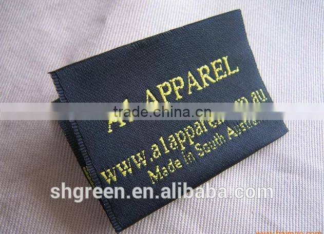 laser cut woven sleeve tag