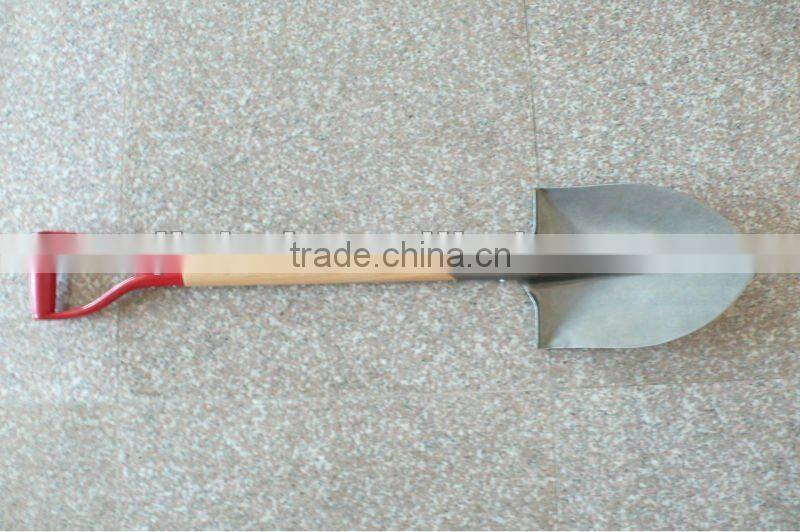 Polished Steel Round Garden Shovel & Spade S503Y