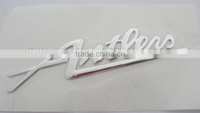 Soft Chrome car logo, PVC Chrome lettering, custom 3D PVC car stickers