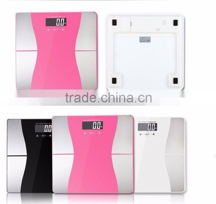 2016 new beautiful design Bluetooth Body Fat Scales BLE 4.0 for Android iphone