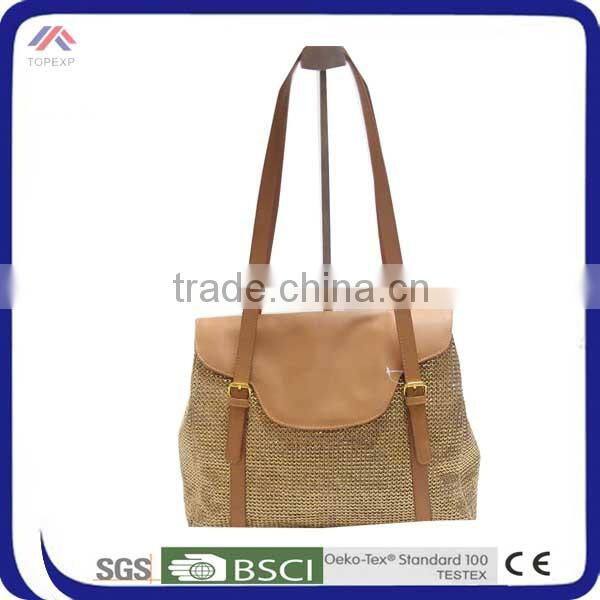 Summer Beach Bag Straw Bag Stripe Paper Straw Bag