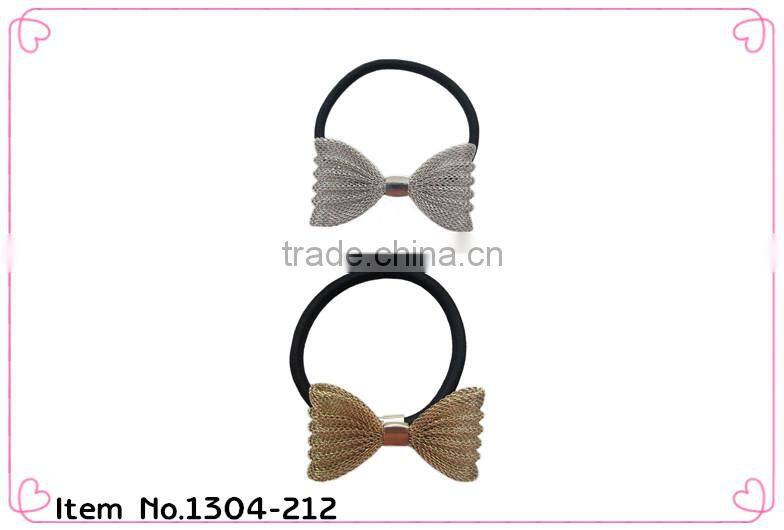 top quality animal elastic hair band with metal charm factory in China