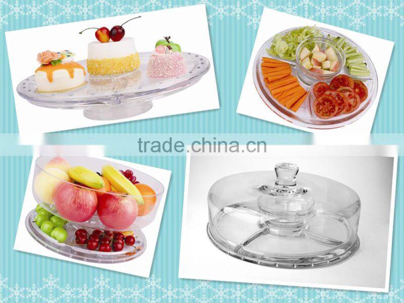 glass cake cover wth glass stand