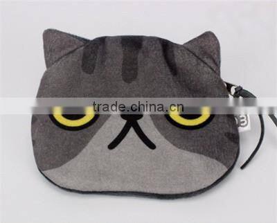 Made in Banglagesh grey cat coin purse bag (BJO1273)