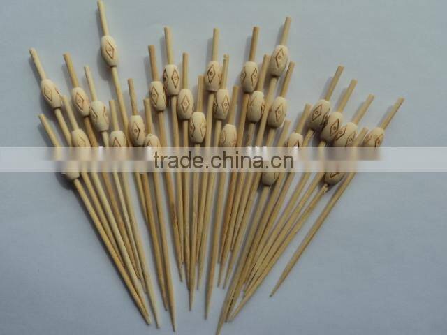 wholesale dispoable bamboo fruit forks bamboo craft