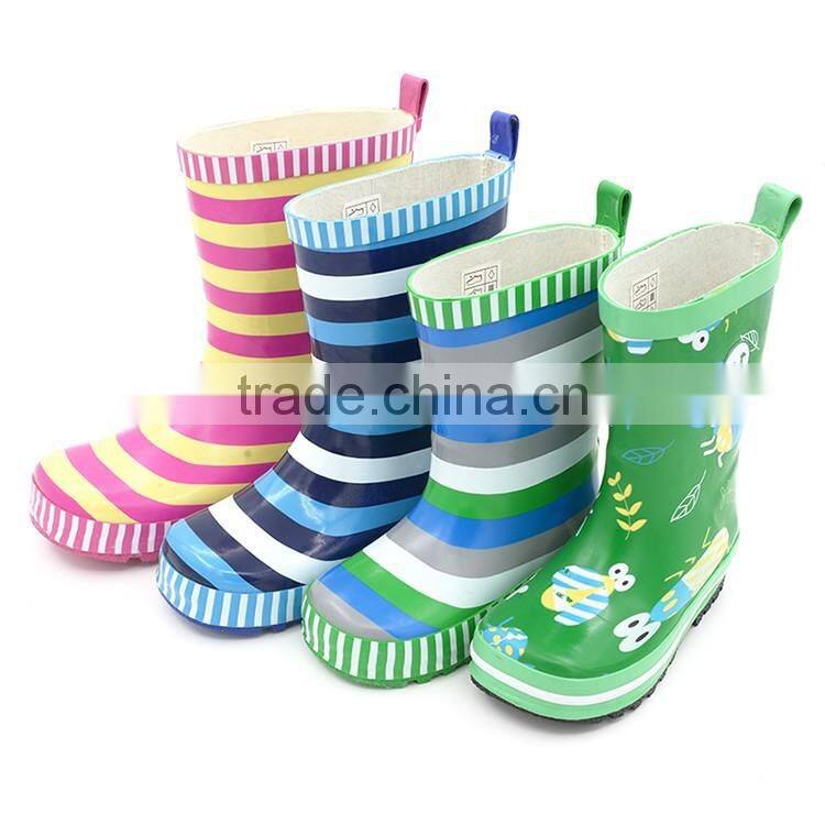 Factory competitive price fashion boys and girls children rubber rain boots