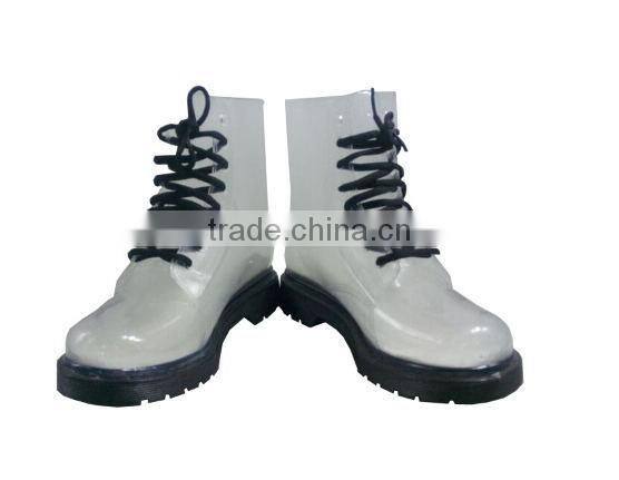 2015 new pvc transparent rain boots
