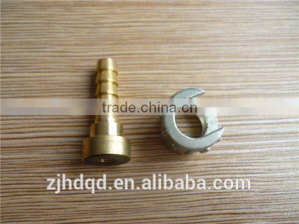 CNC brass swivel hose connector with iron sets